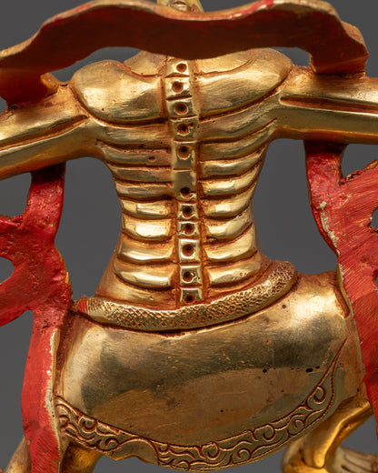 Statue of Dancing Chitipati | Sacred Buddhist Artwork from Nepal