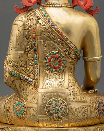 Buddha Mitrugpa Copper Statue | Lost-Wax Casted Sculpture from Nepal