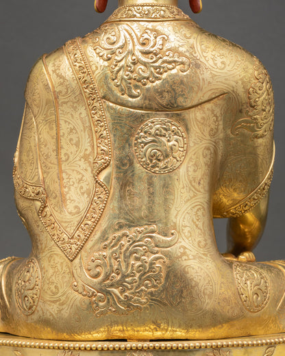 Shakyamuni Buddha Figurine | 24K Gold Fire-Gilded Premium Sculpture