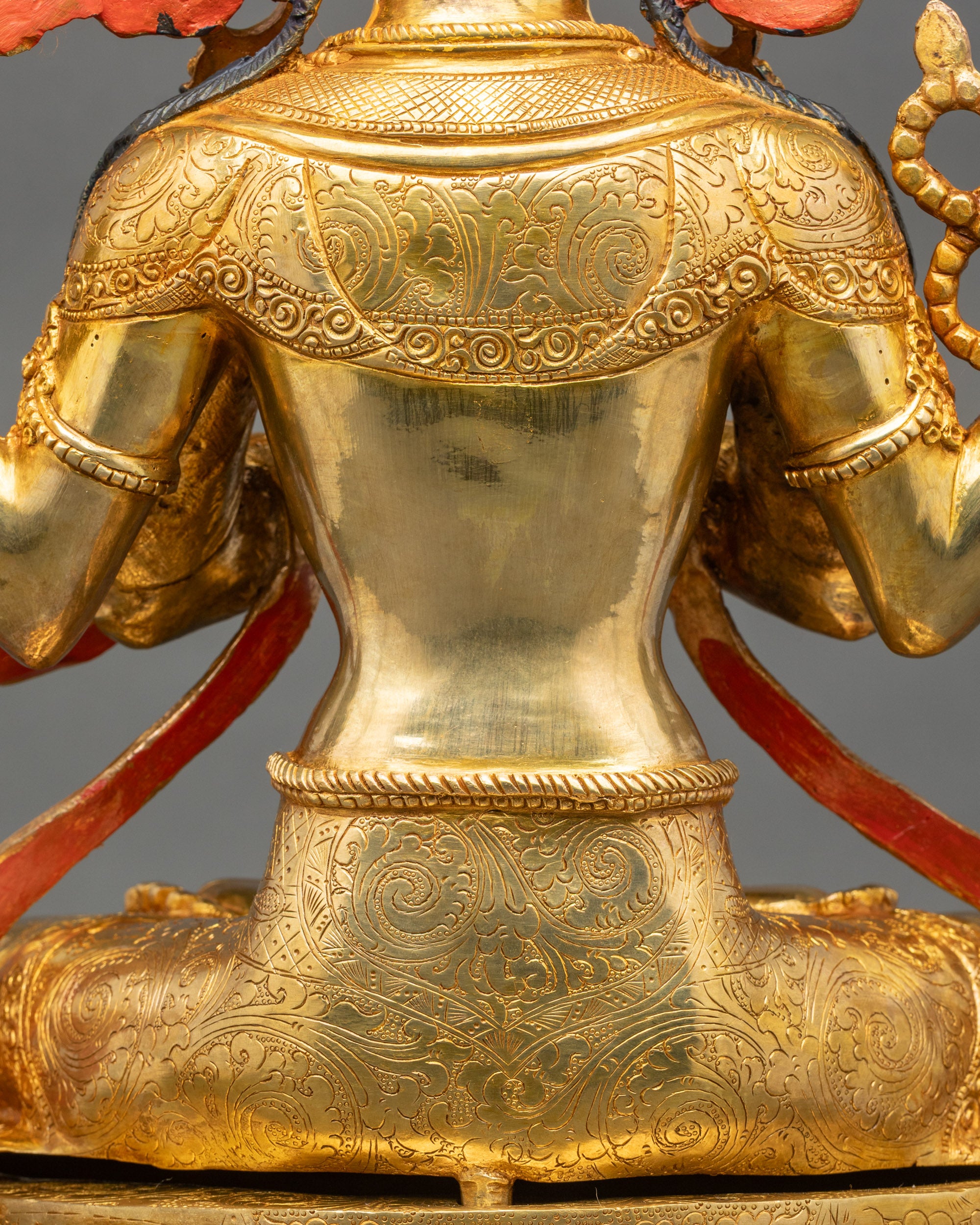Sacred Chenrezig Statue | Four-Armed Avalokiteshvara Art from Nepal