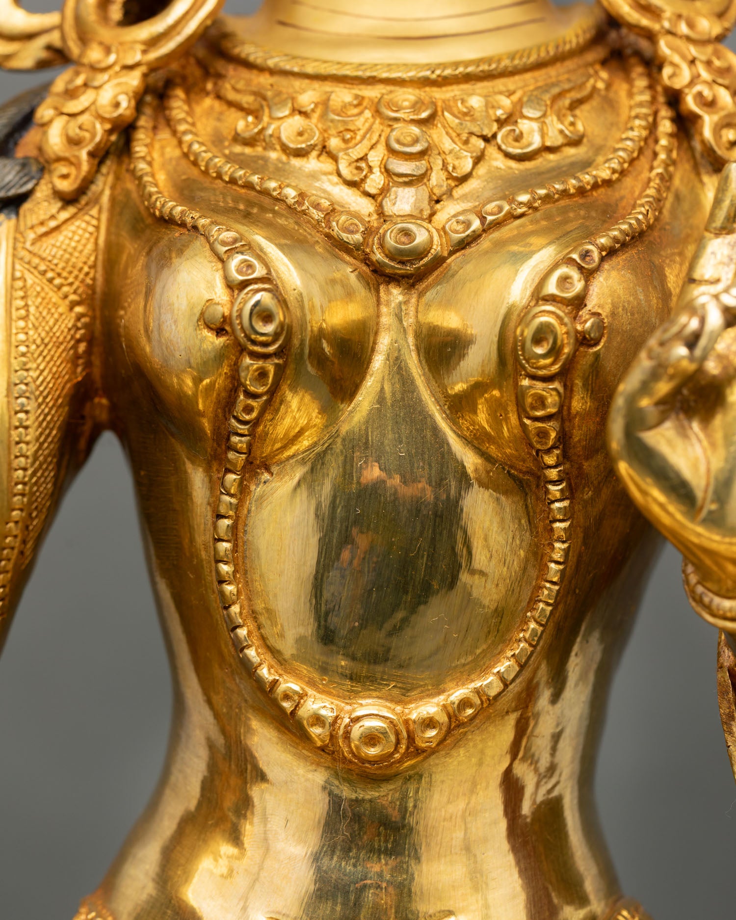 Blessed Green Tara | 24K Gold Gilded Buddhist Statue
