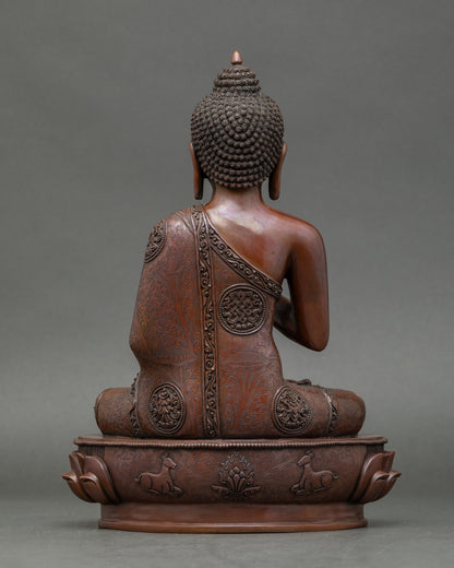 Five Dhyani Buddha Statue Set for Meditation and  Spiritual Practice