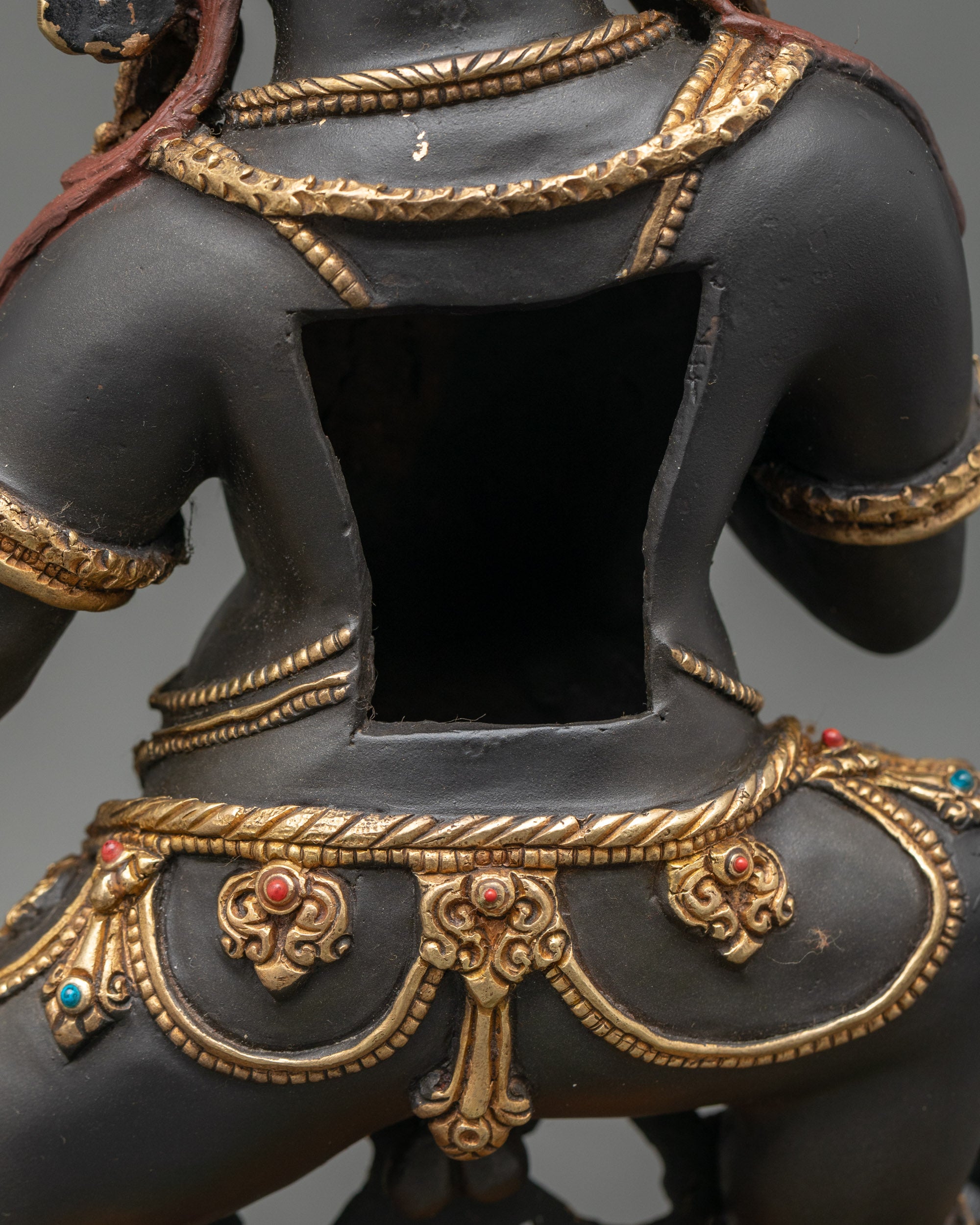 Black Dzambhala Statue for Wealth & Prosperity | Handmade Buddhist Art