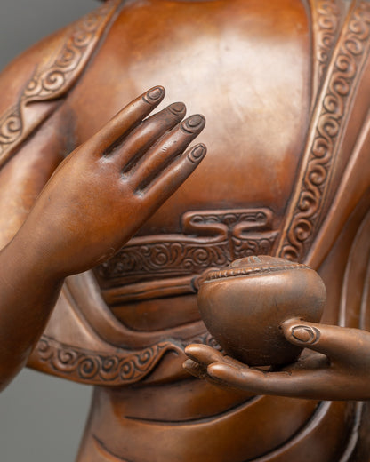 Hand-carved Sculpture of Buddha's Two Disciples