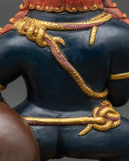 Black Dzambhala Statue | Handcrafted Copper Art