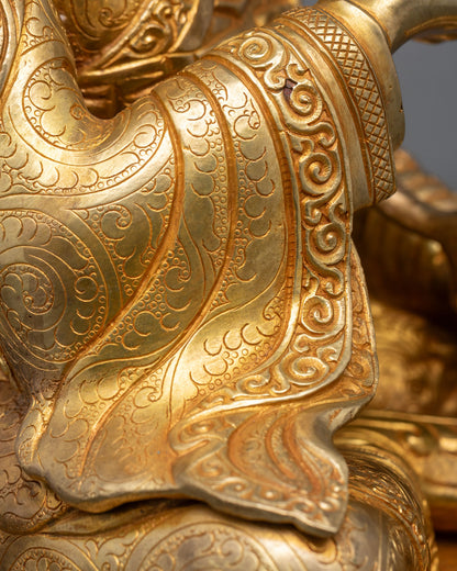 Wealth Manifestating Guru Norlha Statue | Handmade in Nepal