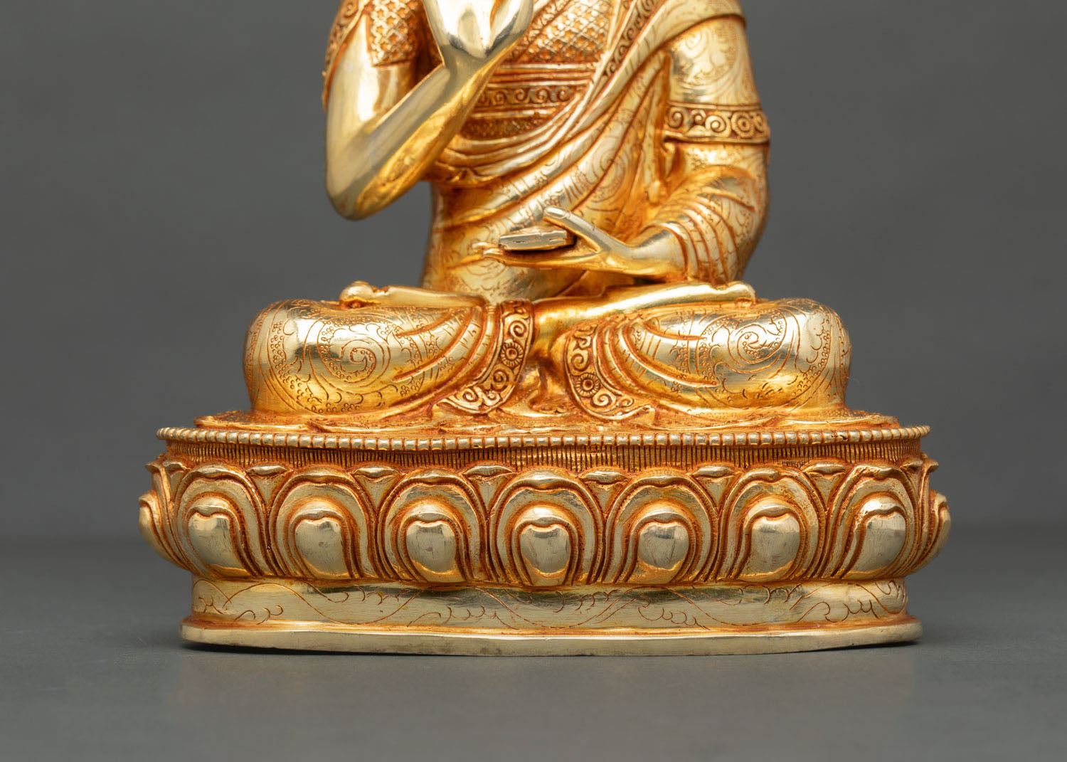 Je Tsongkhapa with Two Disciples Sculpture | Handmade in Nepal