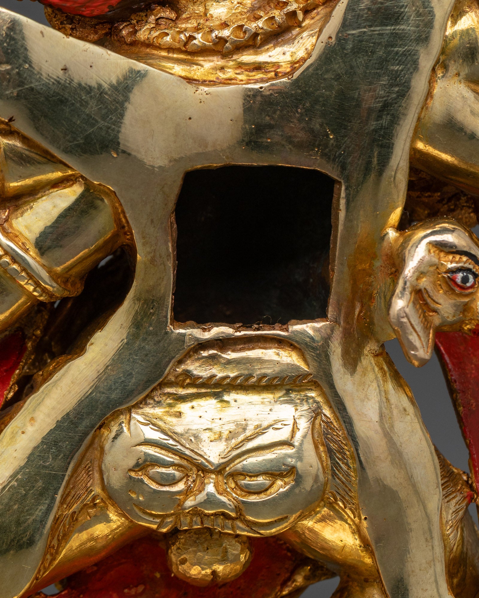 Six Armed Mahakala statue - Handmade Nepalese Artwork