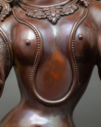 Elegant Green Tara Statue | Traditional Nepalese Craftsmanship