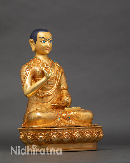 Tsongkhapa Statue Set | Handcrafted Tibetan Buddhist Figurines