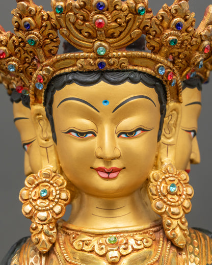 Vasudhara Statue - Buddhist Goddess of Prosperity  and Abundance