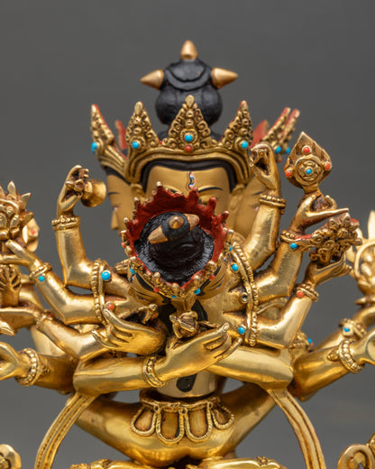 Guhyasamaja and Consort Statue - Vajrayana Tantric Meditation Deity