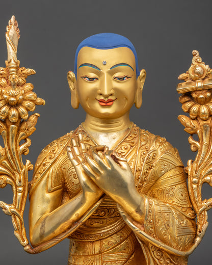 Lama Tsongkhapa Statue Set | Handmade Himalayan Sculptures