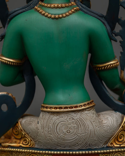 Mother Green Tara Statue | Invite Spiritual Harmony & Tranquility Home