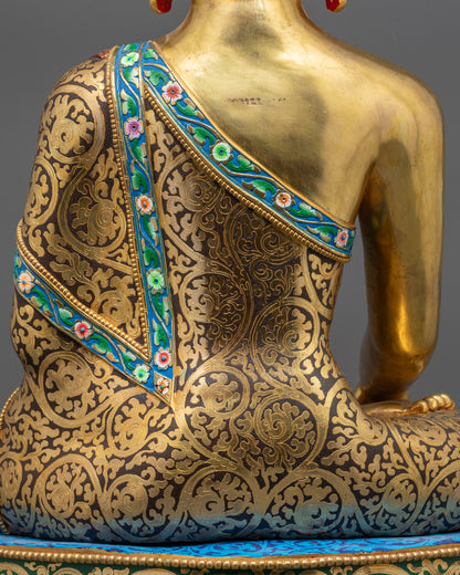 Premium Meditating Shakyamuni Buddha Statue | Tibetan Buddhist Artwork