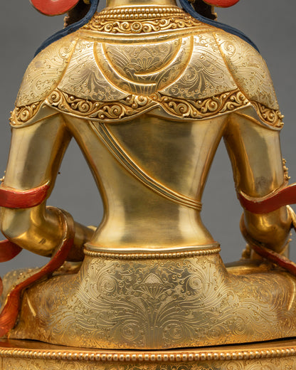 Handmade Jizo Kshitigarbha Statue from Nepal | Protector of Beings