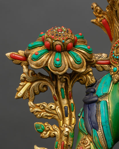 Green Tara Statue | Traditional Buddhist Art for Sacred Space