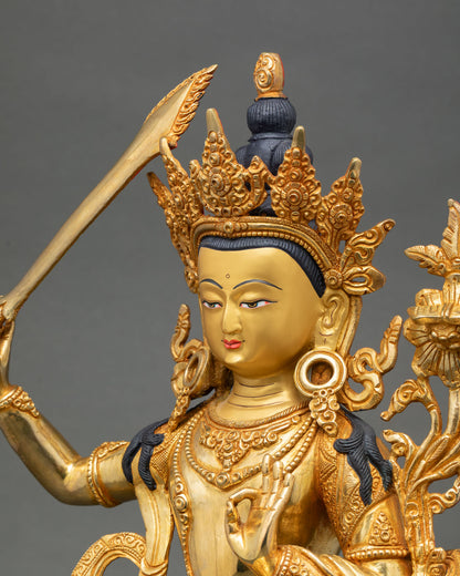 Bodhisattva Manjushri Statue for Sacred Home Decor
