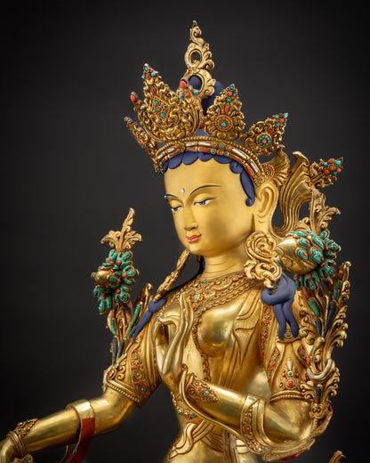 Green Tara Statue