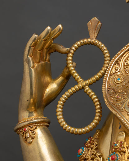 31 Inch Tall Chenrezig Statue | Handmade Large-Size Buddhist Sculpture