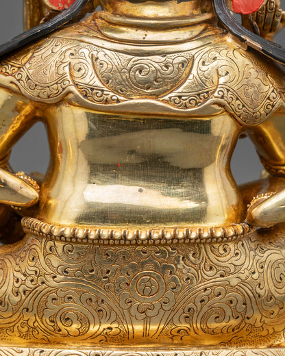 Green Dzambhala Statue | Buddhist Wealth Deity