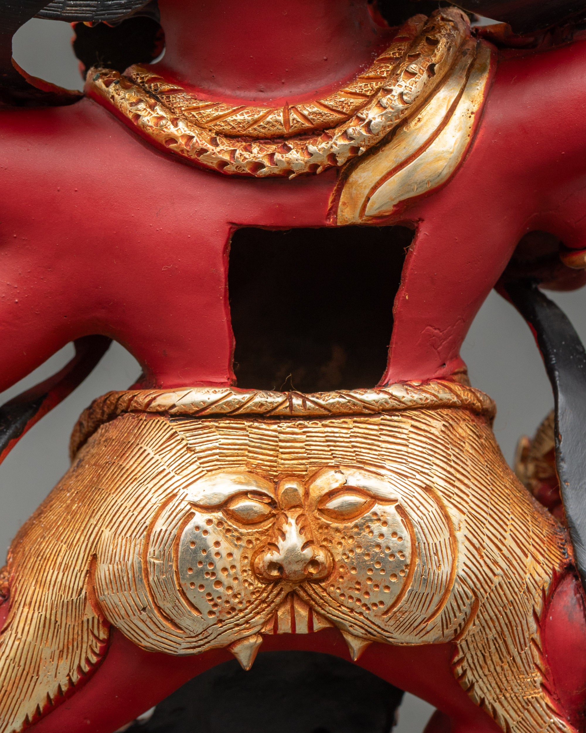 Premium Red Dzambhala Statue | Attract Prosperity and Remove Obstacles