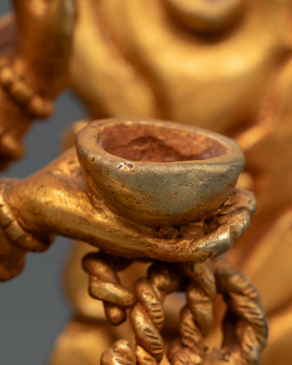 Chakrasamvara Yab-Yum Statue | Fire Gilded Buddhist Sculpture