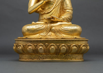 Je Tsongkhapa & Disciples Statue Set | Handcrafted Buddhist Art