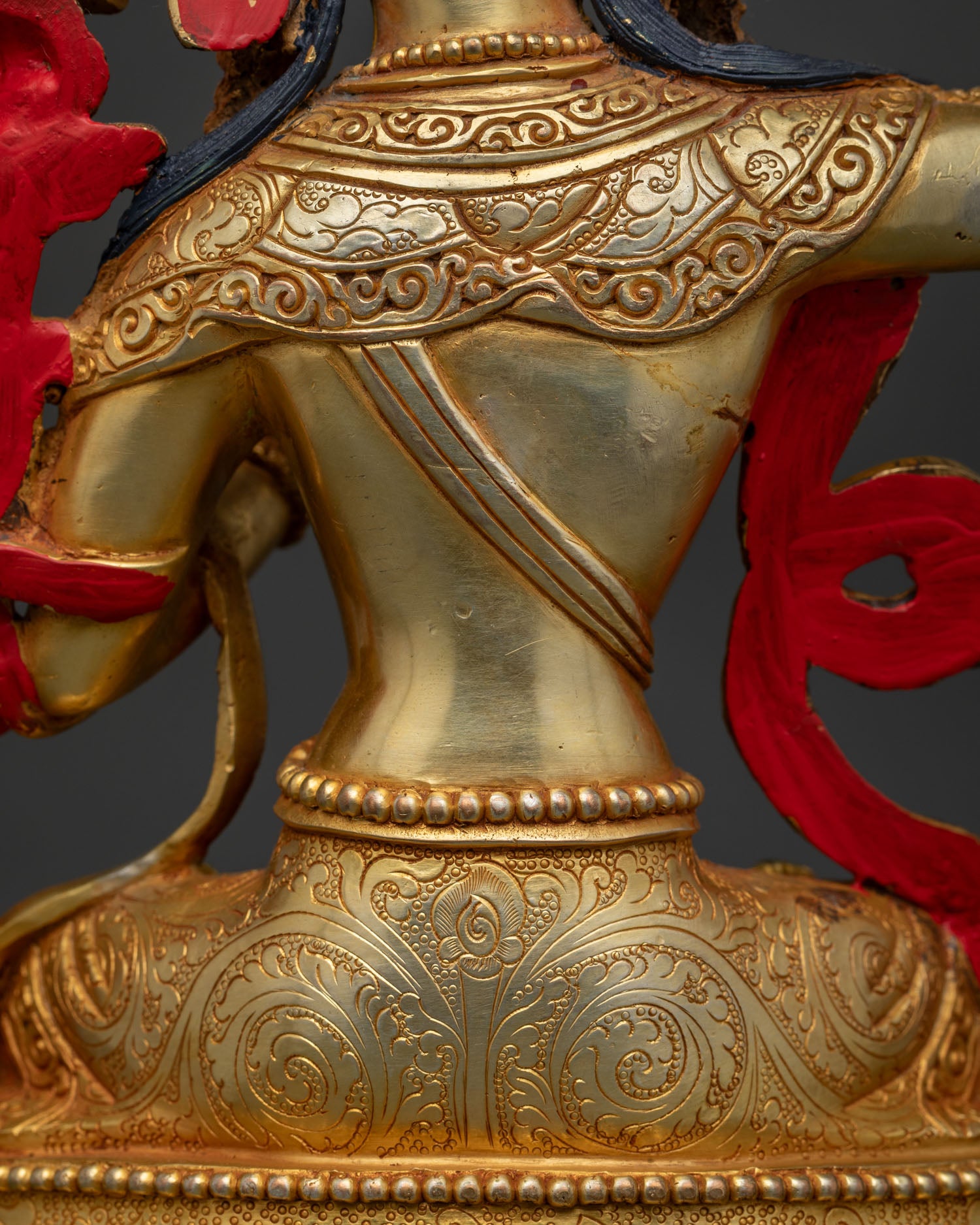 Manjushri with Throne Statue | Handcrafted Bodhisattva Sculpture