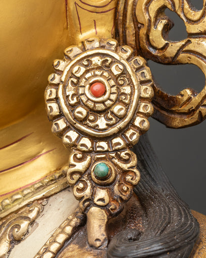 Beautiful Chenrezig Statue | Handmade Tibetan Buddhist Decor