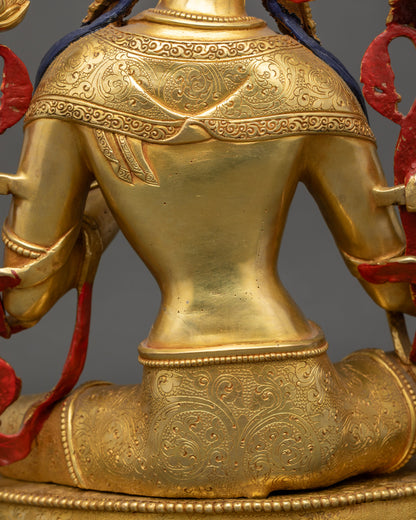 Mother Green Tara Sculpture – Goddess of Enlightened Activity