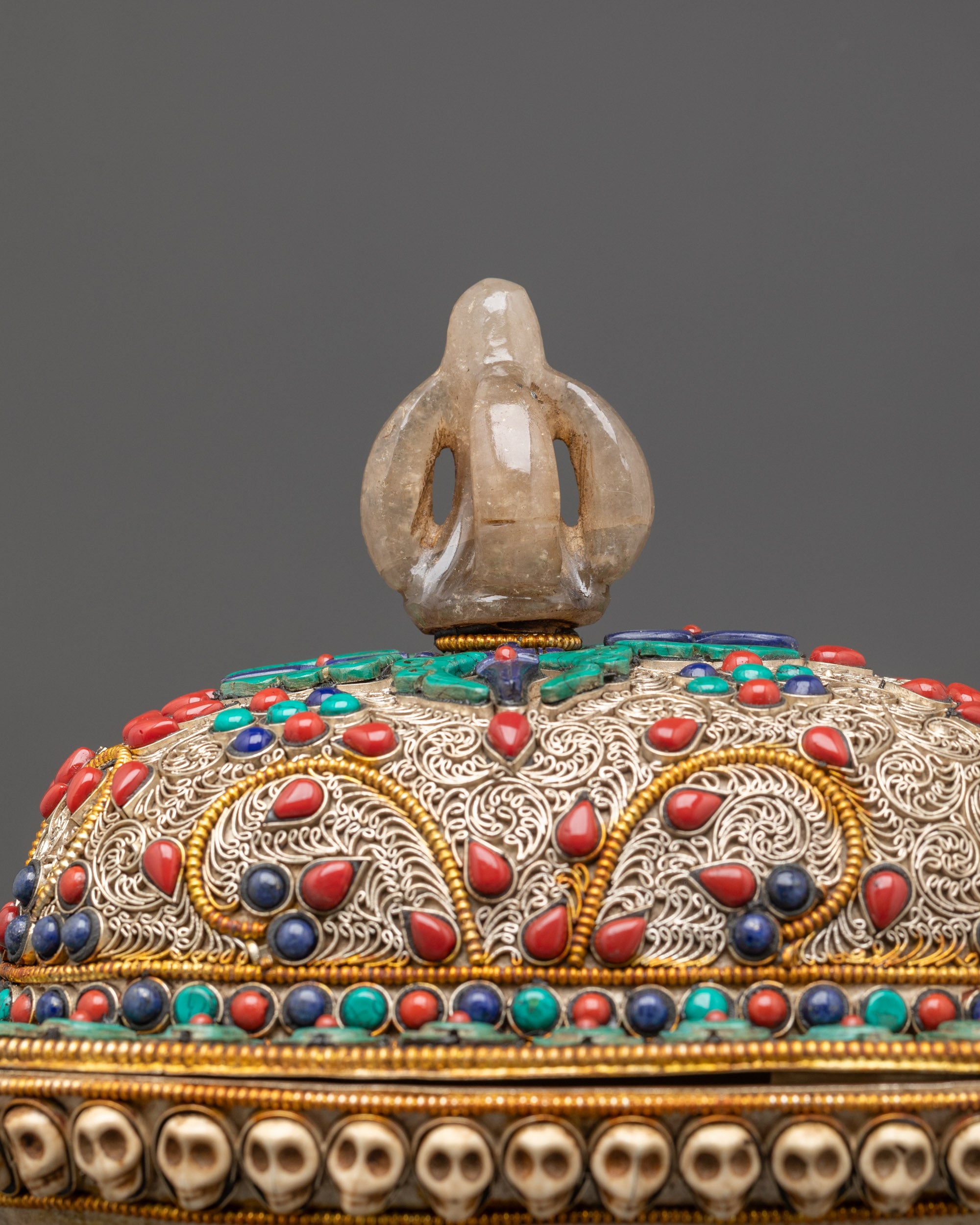 Copper Tibetan Kapala | Skull Cup for Vajrayana Buddhist Ceremonies