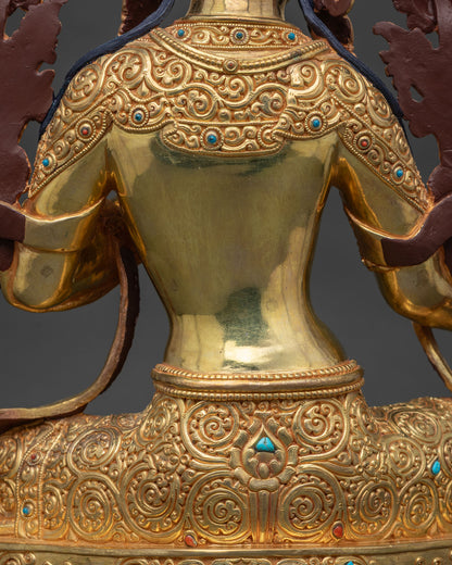 Luxurious Green Tara Statue | Tibetan Buddhist Art from Nepal