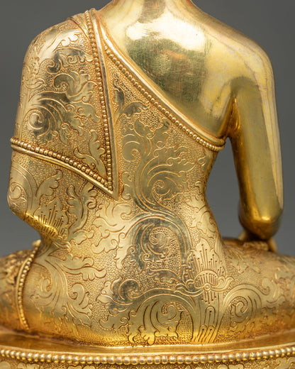 Enthroned Shakyamuni Buddha Statue | Handcrafted in Nepal