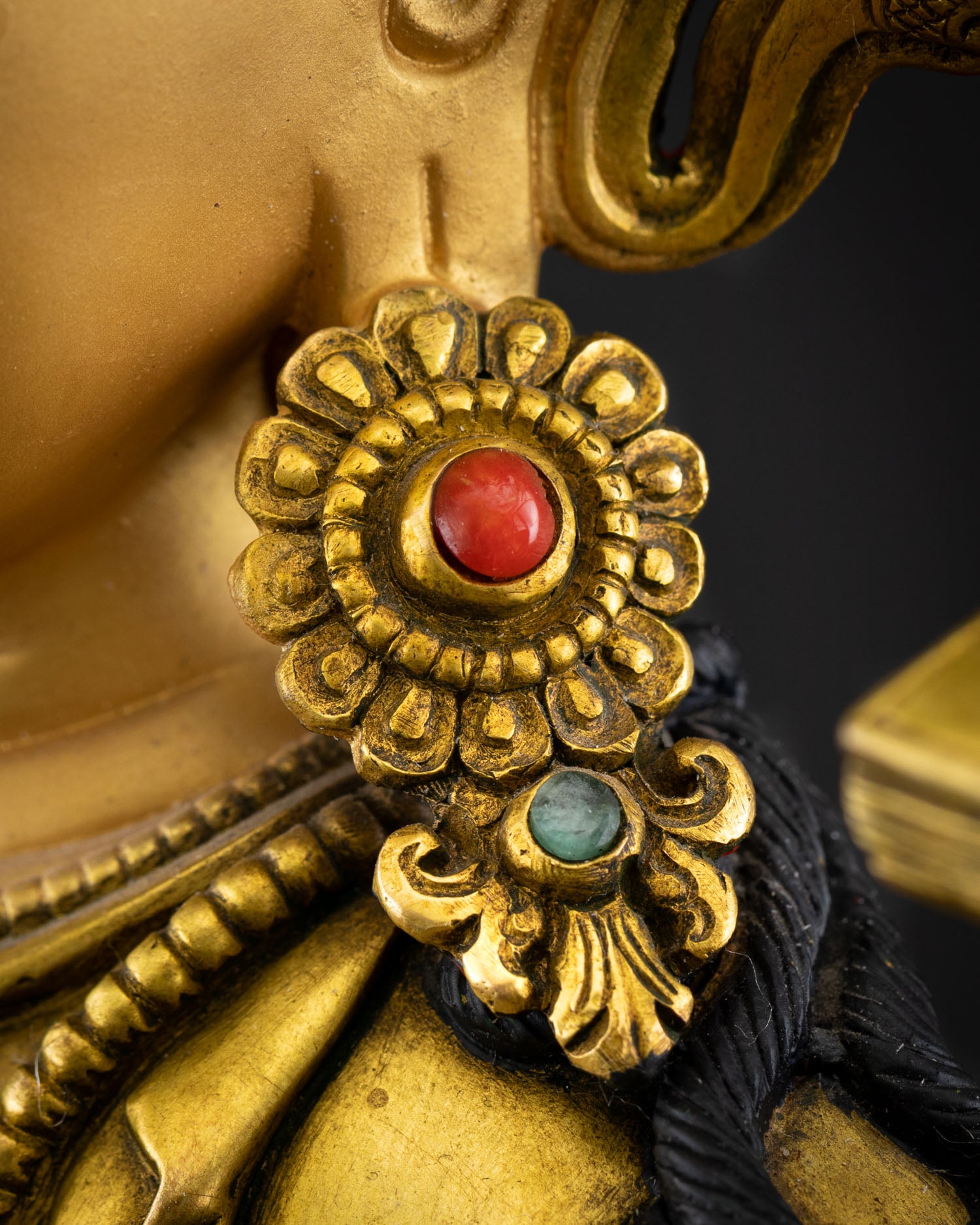 Simhanada Manjushri Statue | Handcrafted Gold Guarantee Idol