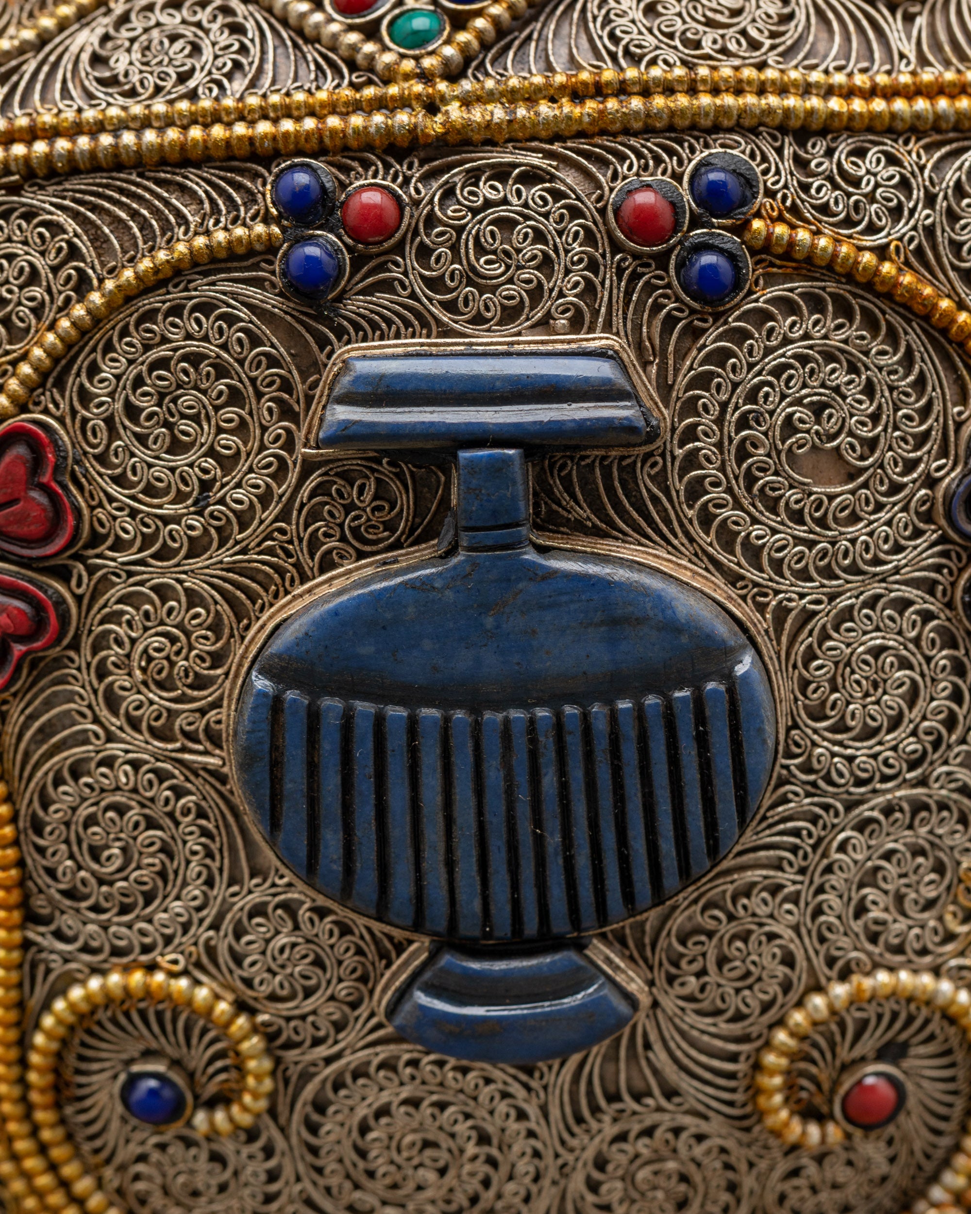 Symbolic Auspicious Rice Pot | Traditional Nepalese Buddhist Pot