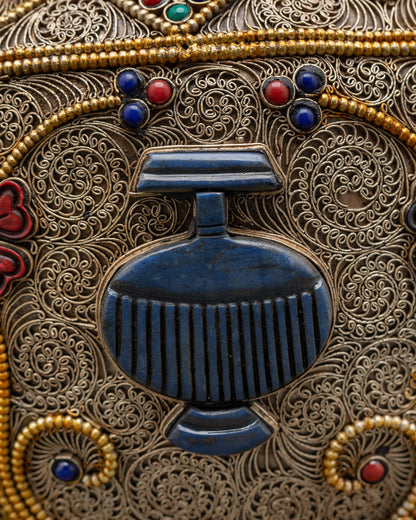 Symbolic Auspicious Rice Pot | Traditional Nepalese Buddhist Pot