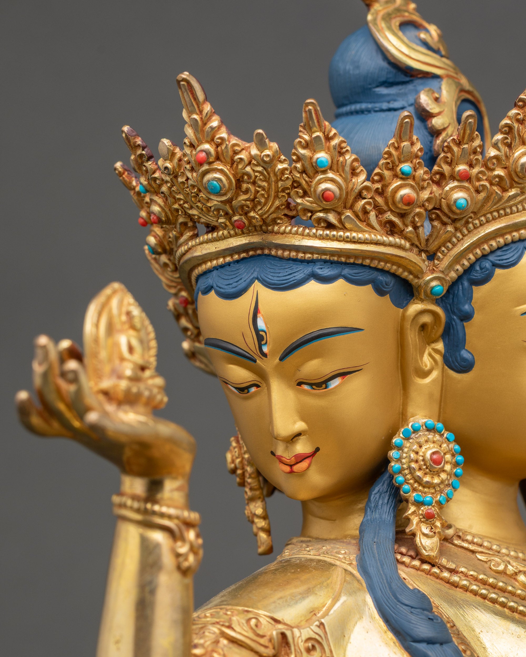 Namgyalma Wisdom Deity Statue | Traditional Himalayan Sculpture