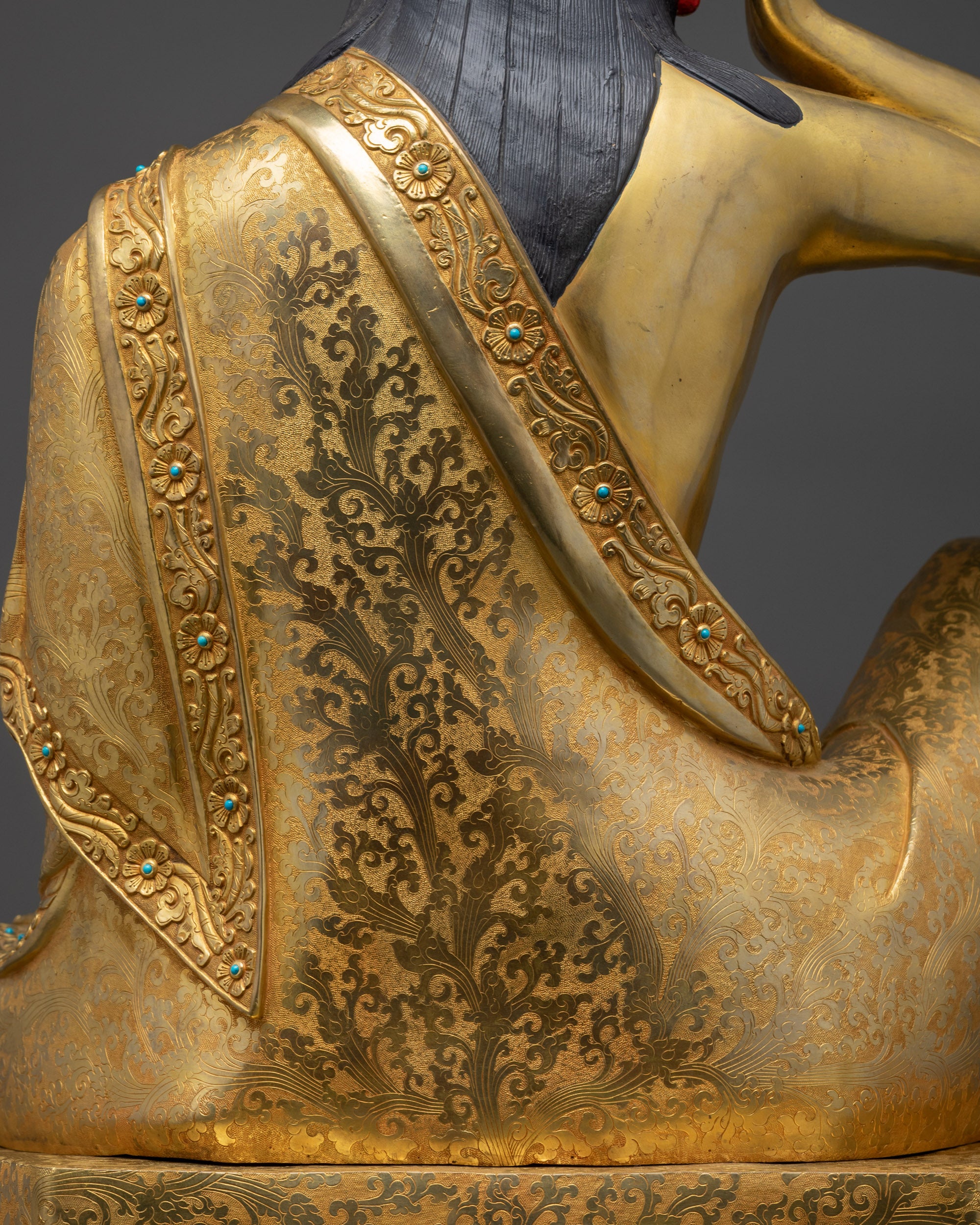 Exquisite Tibetan Yogi Milarepa Statue | Lost-Wax Casted Sculpture