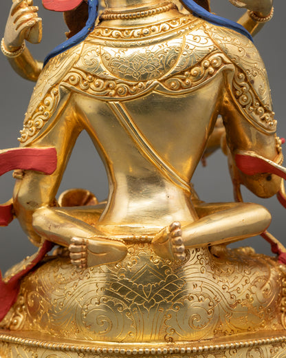 Vajrasattva and Consort Statue- Buddhist Deity for Purification Practice