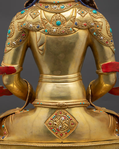 Bodhisattva Amitayus Sculpture | Bestower of Longevity and Vitality