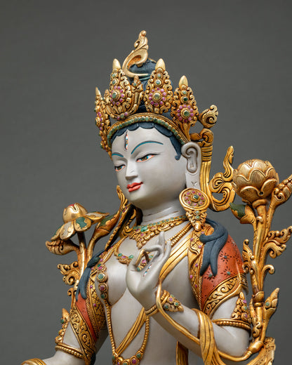 White Tara Statue for Sale | Tibetan Deity of Healing and Longevity