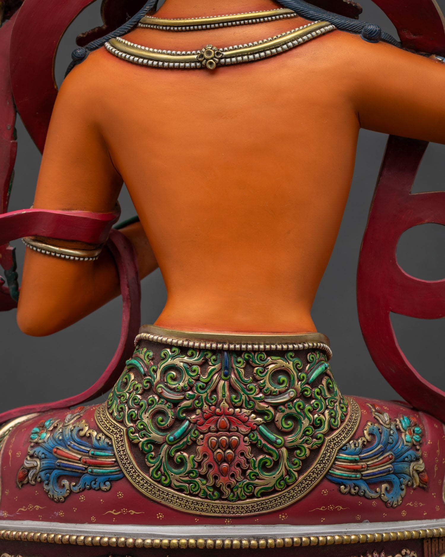 Hand-Painted Manjushri Statue in Lalitasana – Bodhisattva of Wisdom