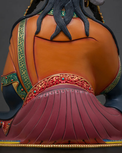 Guru Rinpoche Statue (50cm) | Hand-Painted Buddhist Copper Sculpture