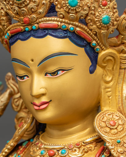Mother Green Tara Statue- Goddess of Fearlessness and Mercy