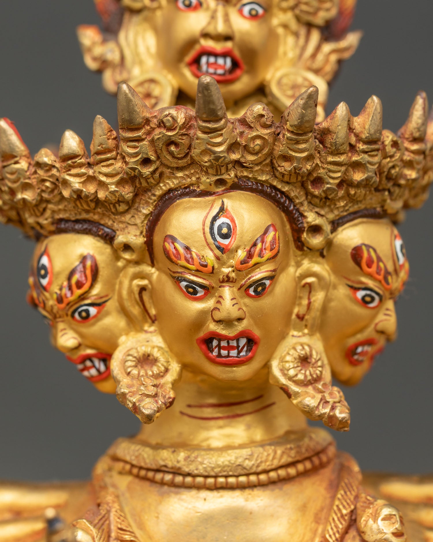 Hevajra Statue | Traditional 24K Gold Gilded Buddhist Art