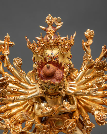 Sacred Kalachakra Statue – Buddhist Deity of Time & Enlightenment