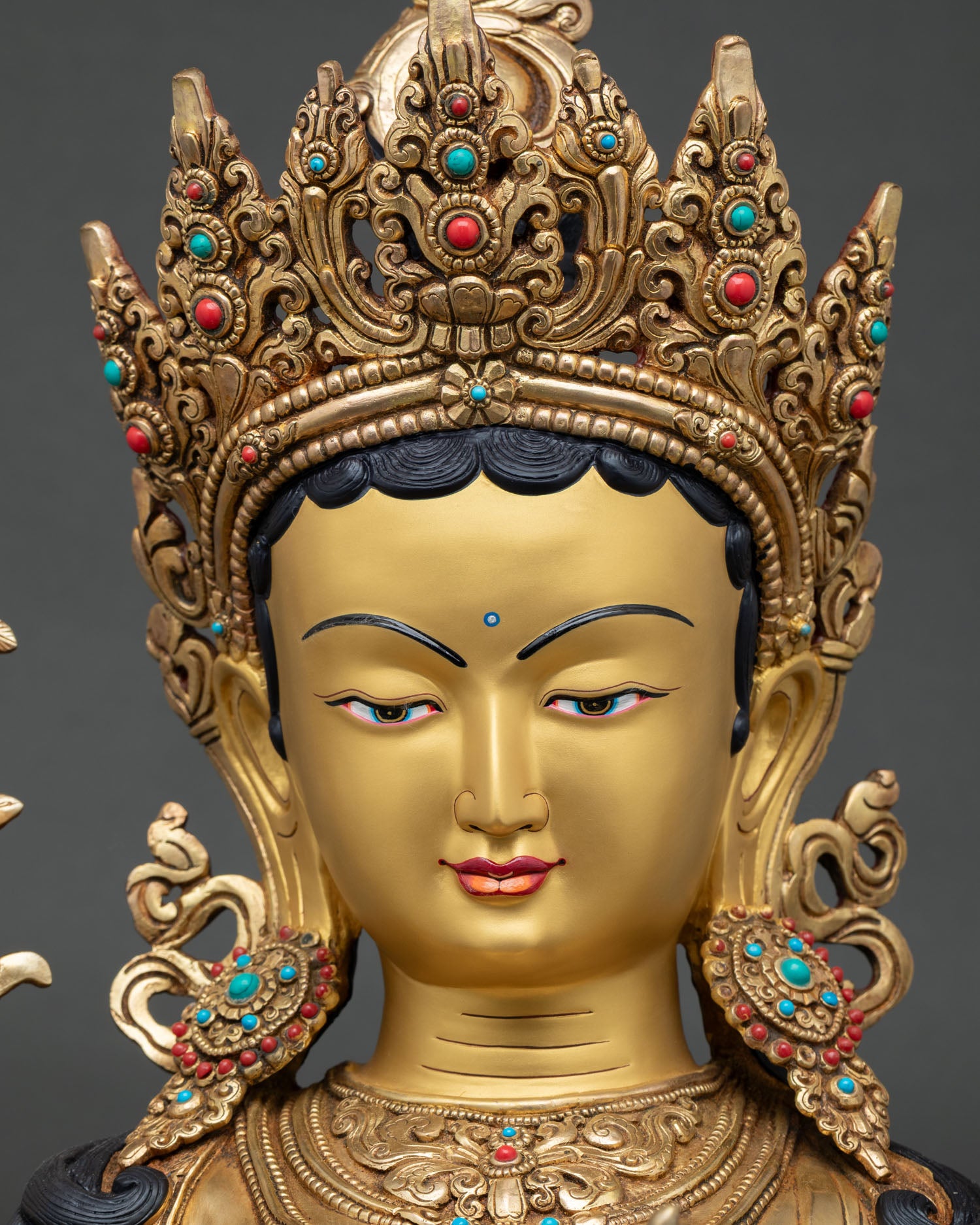 Large-Sized Green Tara Statue | Traditional Lost Wax Buddhist Art