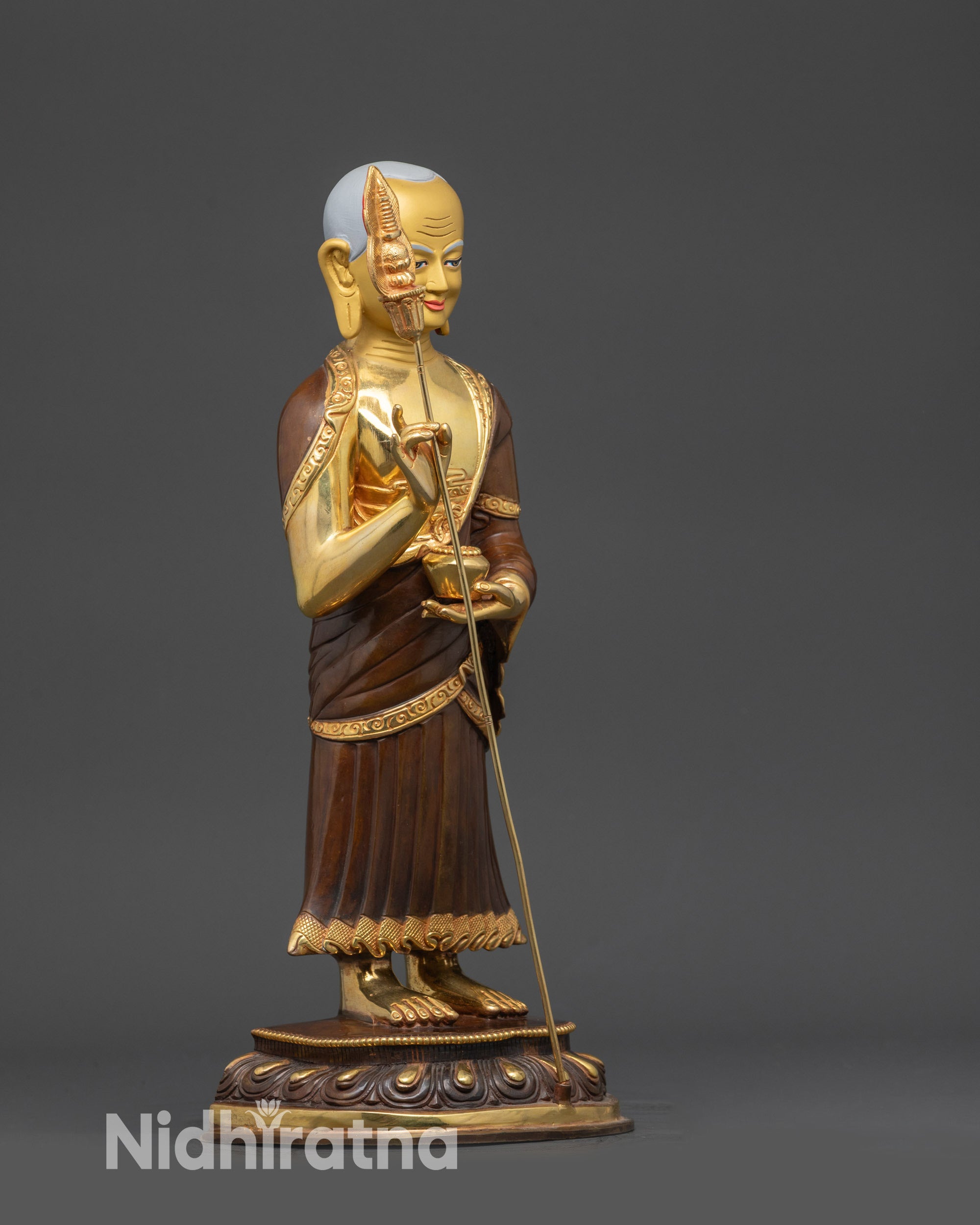 Gautama Buddha and Disciples Statue | Traditional Buddhist Sculpture