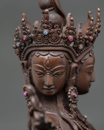 Three Long Life Deities Sculpture – Traditional Himalayan Art Set